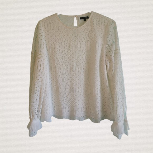 Massimo Dutti Tops - MASSIMO DUTTI - Gorgeous Lace Blouse in Off-White - Size 10